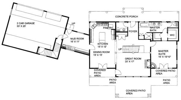 Traditional Floor Plan - Main Floor Plan #117-723