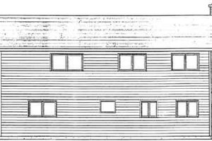 Exterior - Rear Elevation for Adobe / Southwestern House Plan #126-104 - 4 bed, 3 bath