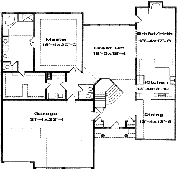 Traditional Floor Plan - Main Floor Plan #6-181