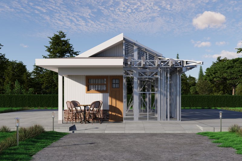 Dream House Plan - Exterior - Front Elevation 5 for Ranch House Plan #1106-76 - 2 bed, 2 bath