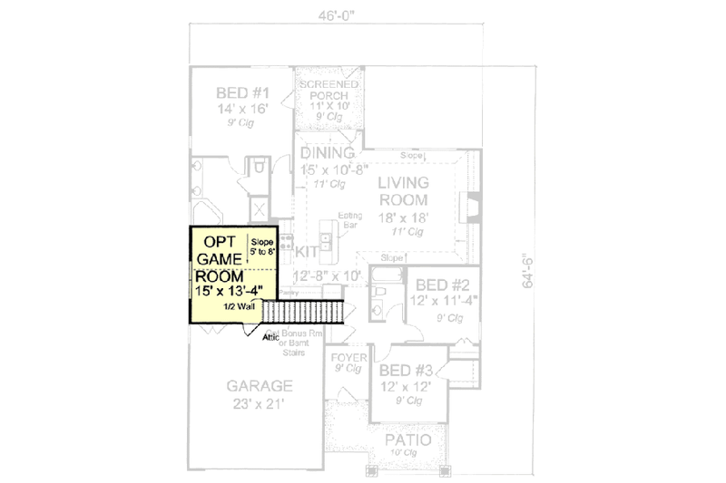 Dream House Plan - Floor Plan - Other Floor for Craftsman House Plan #20-1533 - 4 bed, 2 bath