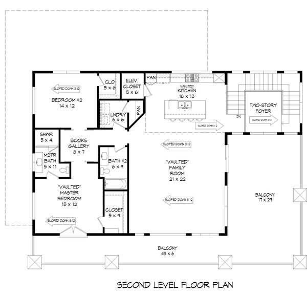 House Design - Modern Floor Plan - Upper Floor Plan #932-714