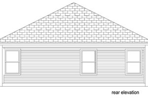 Exterior - Rear Elevation for Traditional House Plan #84-541 - 3 bed, 2 bath