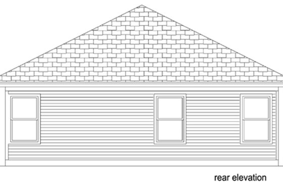 Exterior - Rear Elevation for Traditional House Plan #84-541 - 3 bed, 2 bath