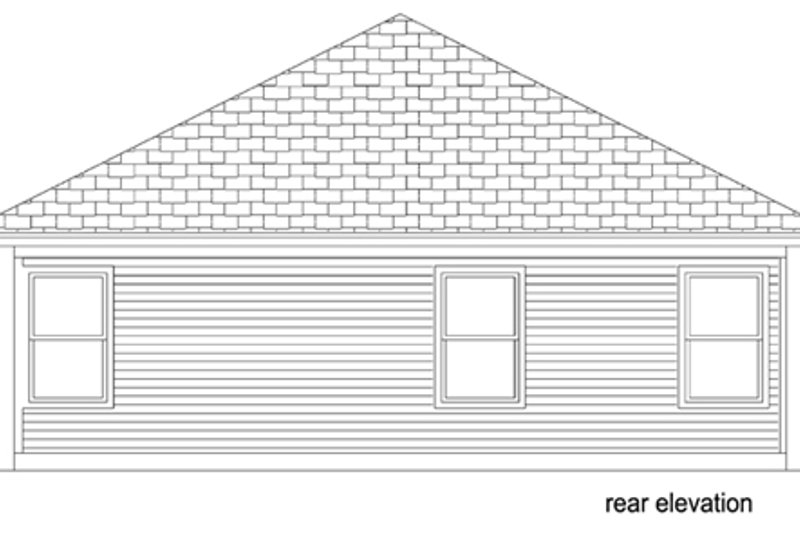 Home Plan - Exterior - Rear Elevation for Traditional House Plan #84-541 - 3 bed, 2 bath