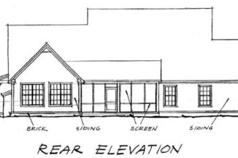 Dream House Plan - Exterior - Rear Elevation for Farmhouse House Plan #20-1364 - 4 bed, 3 bath