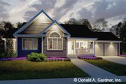 Country Style House Plan - 3 Beds 2 Baths 1287 Sq/Ft Plan #929-113 Exterior 