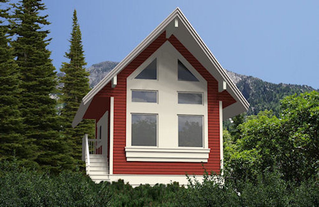 Cabin Style House Plan - 1 Beds 1 Baths 840 Sq/Ft Plan #118-116