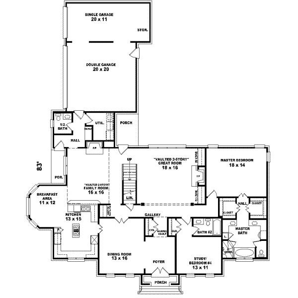 European Floor Plan - Main Floor Plan #81-611
