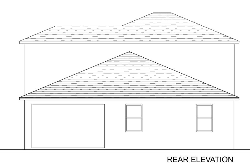 House Blueprint - Exterior - Rear Elevation for Traditional House Plan #1058-260 - 3 bed, 2.5 bath