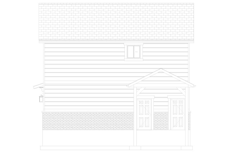 Architectural House Design - Exterior - Other Elevation 2 for Farmhouse House Plan #1060-244 - 2 bed, 1 bath