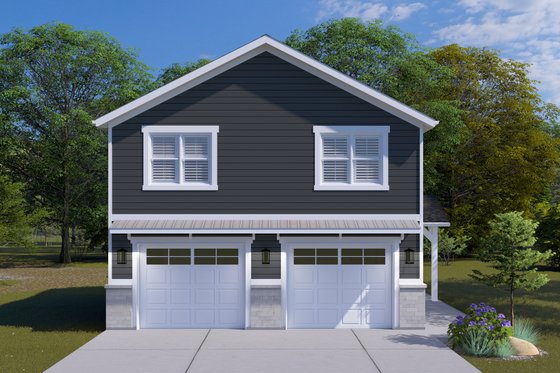 Exterior - Front Elevation 3 for Farmhouse House Plan #1060-244 - 2 bed, 1 bath