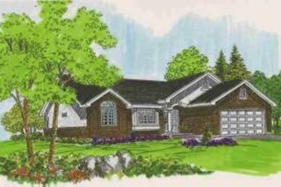 Exterior - Front Elevation for Traditional House Plan #308-196 - 4 bed, 3 bath
