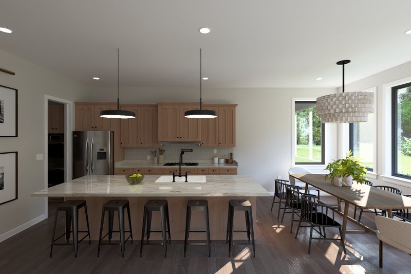 House Blueprint - Interior - Kitchen for European House Plan #1060-443 - 3 bed, 2 bath