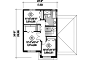 Contemporary Style House Plan - 3 Beds 1 Baths 1536 Sq/Ft Plan #25-4266 