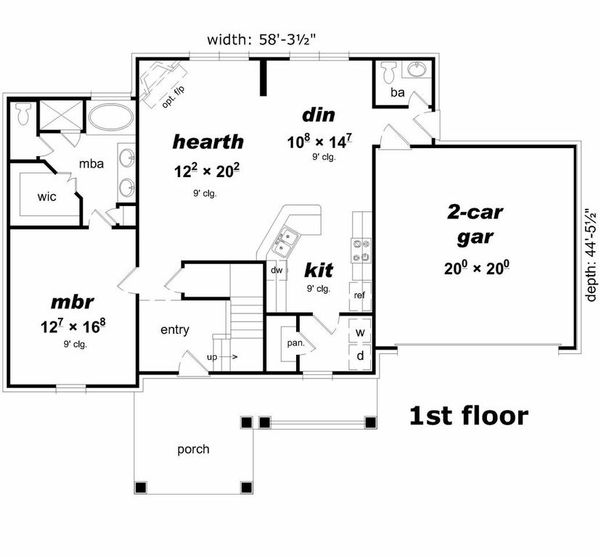 Floor Plan - Main Floor Plan #329-340