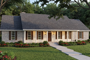 House Plan Design - Exterior - Front Elevation for Farmhouse House Plan #406-126 - 3 bed, 3 bath