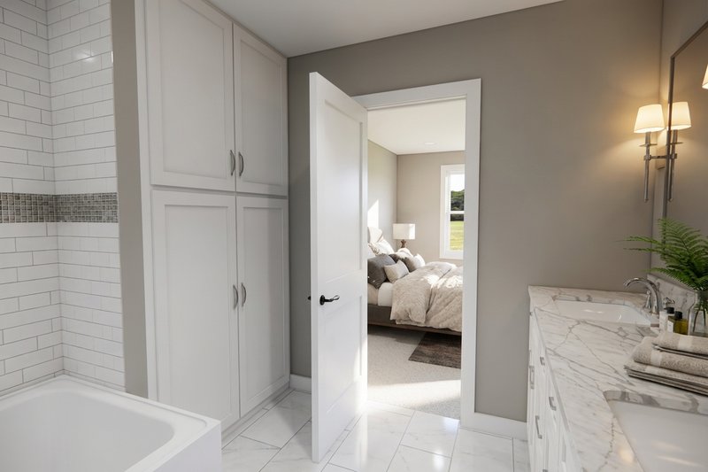 Architectural House Design - Interior - Master Bathroom 1 for Farmhouse House Plan #51-1526 - 4 bed, 2.5 bath