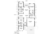Mediterranean Style House Plan - 4 Beds 3 Baths 1902 Sq/Ft Plan #420-259 