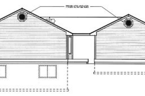 Exterior - Rear Elevation for Traditional House Plan #97-109 - 3 bed, 2 bath