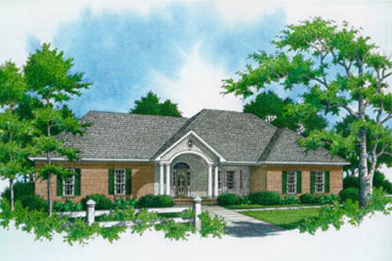 Ranch Style House Plan - 3 Beds 2.5 Baths 1896 Sq/Ft Plan #21-103