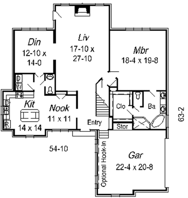 European Floor Plan - Main Floor Plan #329-280