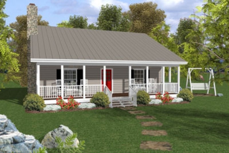 House Plan Design - Cottage Exterior - Front Elevation Plan #56-547