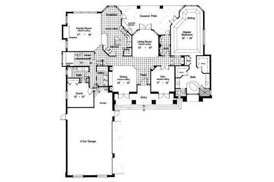 Floor Plan - Main Floor for European House Plan #417-395 - 4 bed, 4.5 bath