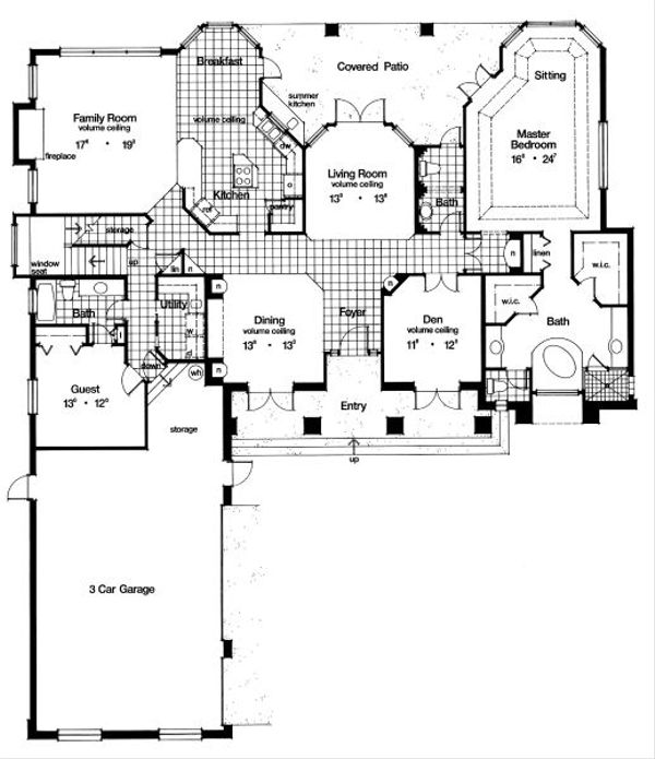 European Floor Plan - Main Floor Plan #417-395