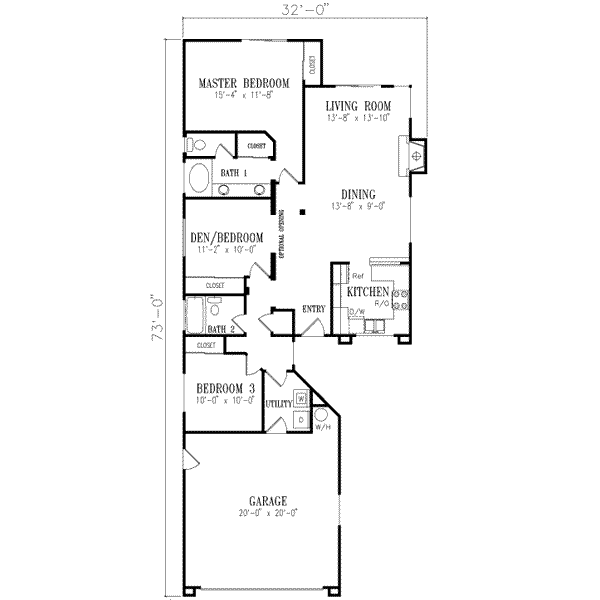 Traditional Floor Plan - Main Floor Plan #1-229
