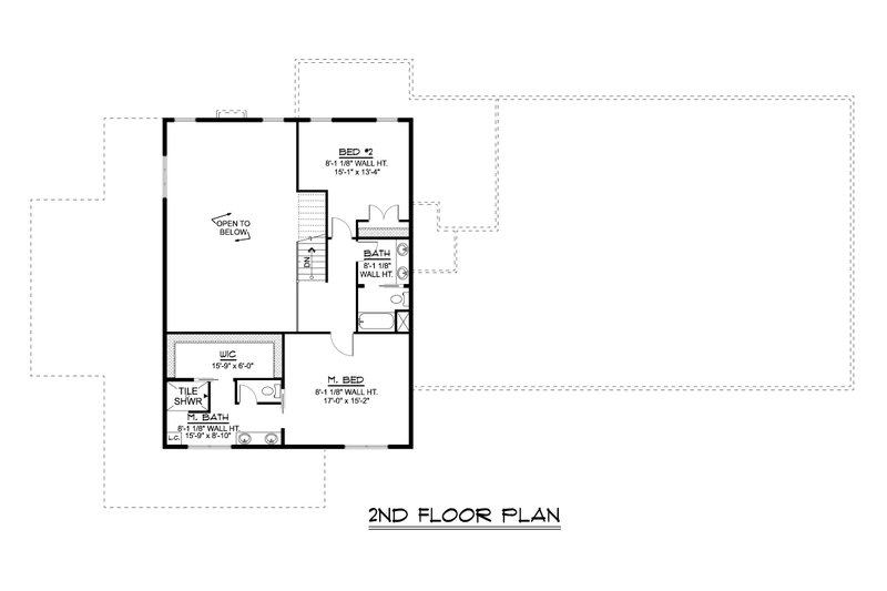 Architectural House Design - Floor Plan - Upper Floor for Barndominium House Plan #1064-170 - 4 bed, 3.5 bath