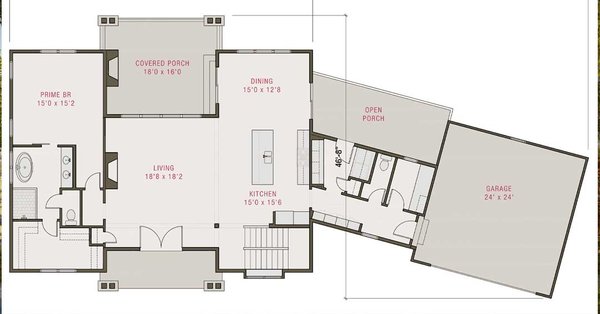 Architectural House Design - Traditional Floor Plan - Main Floor Plan #461-109