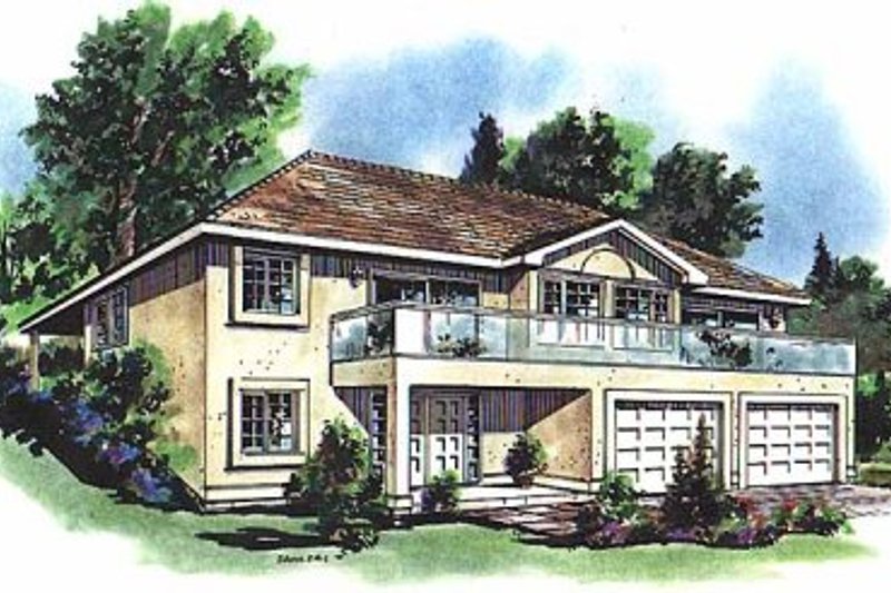 Dream House Plan - European Exterior - Front Elevation Plan #18-215