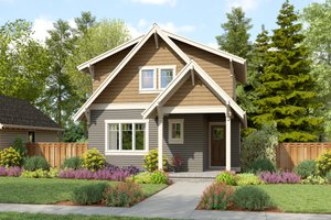 Cottage Exterior - Front Elevation Plan #48-1143