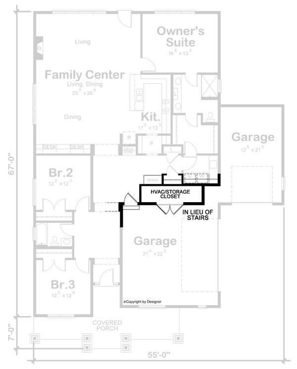 House Blueprint - Traditional Floor Plan - Other Floor Plan #20-2445
