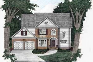 Southern Exterior - Front Elevation Plan #129-132
