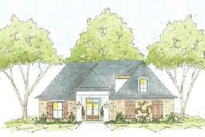 Southern Exterior - Front Elevation Plan #36-429