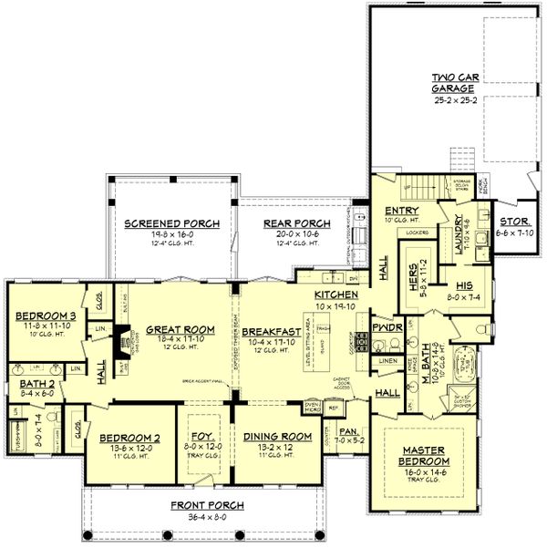 Dream House Plan - Country Floor Plan - Main Floor Plan #430-171