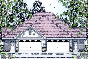 Country Exterior - Front Elevation Plan #42-379