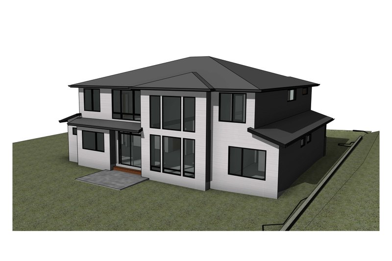 Home Plan - Exterior - Rear Elevation for Contemporary House Plan #1066-198 - 5 bed, 4.5 bath