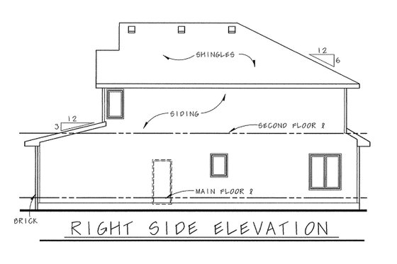 Exterior - Other Elevation 1 for Traditional House Plan #20-1789 - 3 bed, 3 bath