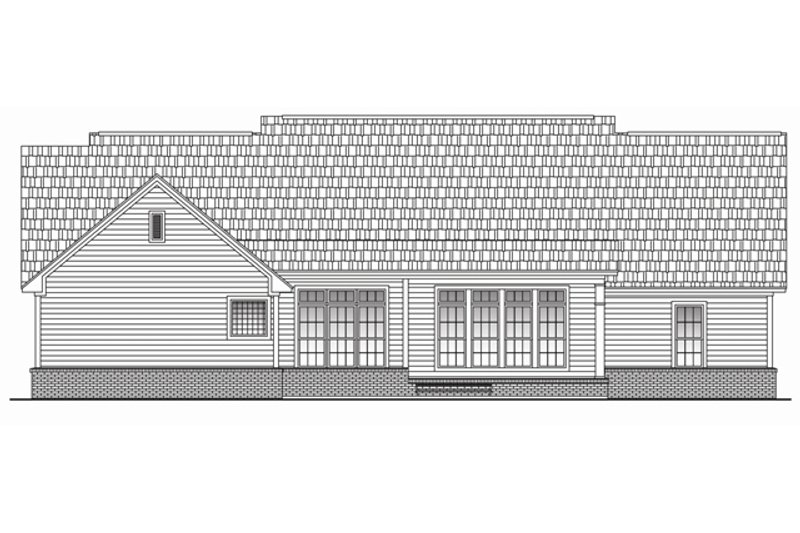 Dream House Plan - Exterior - Rear Elevation for Country House Plan #430-47 - 4 bed, 2.5 bath