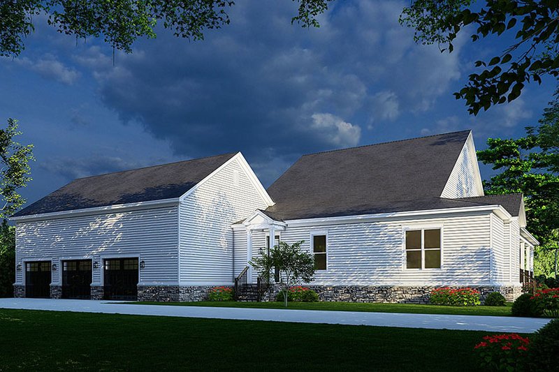 House Blueprint - Exterior - Rear Elevation for Farmhouse House Plan #923-259 - 4 bed, 2 bath