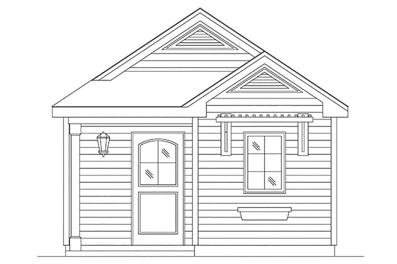 House Plan Design - Exterior - Front Elevation 3 for Cottage House Plan #22-609 - 1 bed, 1 bath