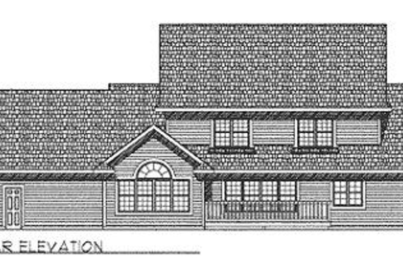 Dream House Plan - Exterior - Rear Elevation for European House Plan #70-509 - 5 bed, 3.5 bath