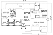Ranch Style House Plan - 4 Beds 3 Baths 2612 Sq/Ft Plan #1-1486 