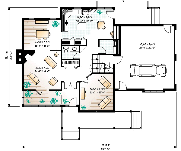 Dream House Plan - Farmhouse Floor Plan - Main Floor Plan #23-293