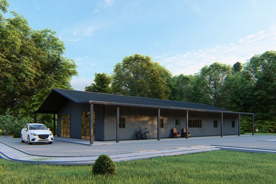 Exterior - Other Elevation for Barndominium House Plan #1107-4 - 3 bed, 2 bath