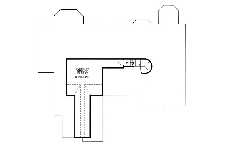 Home Plan - Floor Plan - Upper Floor for European House Plan #20-2125 - 2 bed, 2.5 bath