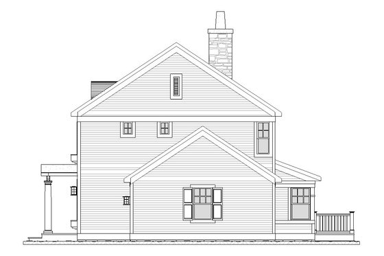 Exterior - Other Elevation 1 for Colonial House Plan #901-75 - 3 bed, 2.5 bath